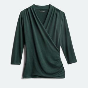41 Hawthorn Forest Green Surplice Blouse